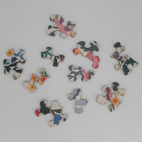 VTG Hallmark Quilt Square Puzzle Springbok Paradise Garden 500 Piece Jigsaw - Picture 4 of 11